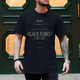 black oversized t-shirt with NOXRAW Black Forest Division design inspired by Schwarzwald streetwear and premium urban fashion
