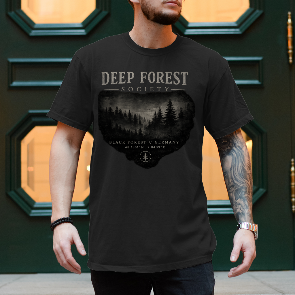 NOXRAW Deep Forest Society Unisex T-Shirt – Black Forest Streetwear