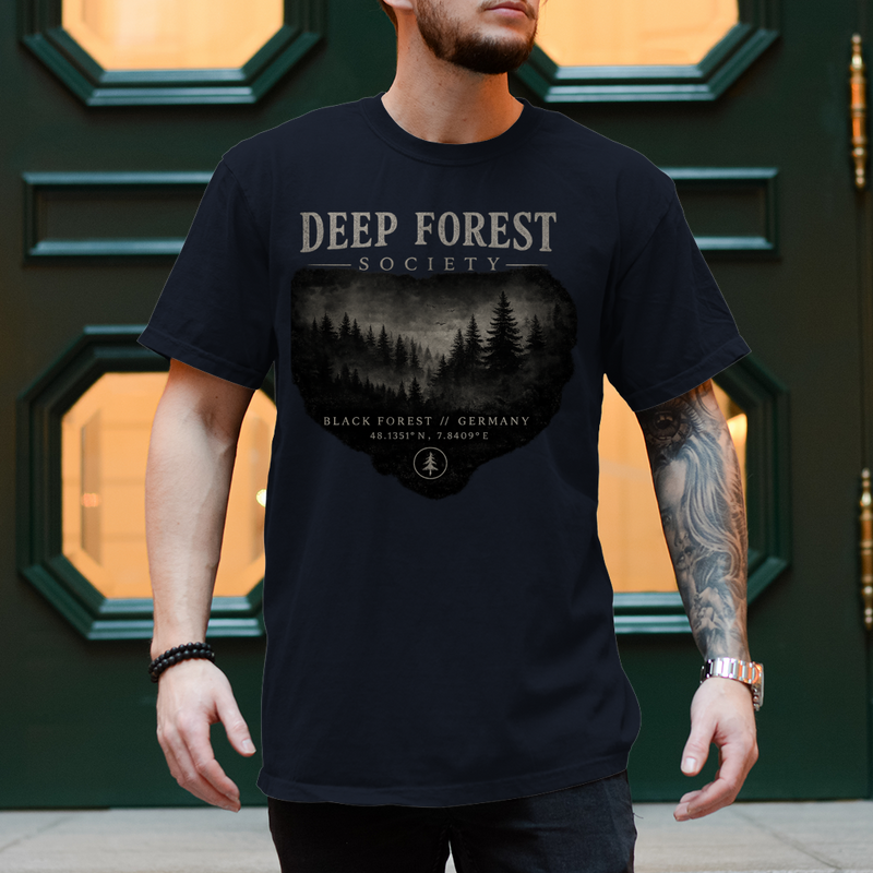 NOXRAW Deep Forest Society Unisex T-Shirt – Black Forest Streetwear