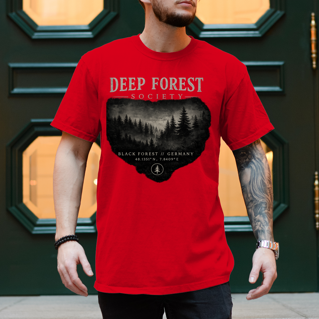 NOXRAW Deep Forest Society Unisex T-Shirt – Black Forest Streetwear