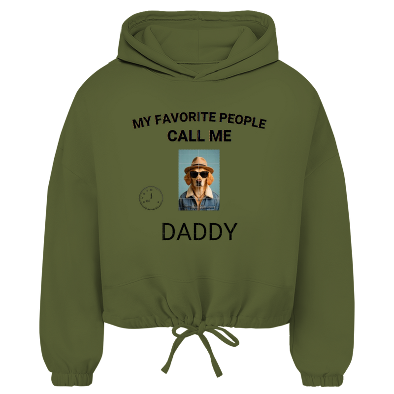 Damen Cropped Oversize Hoodie My Favorite People