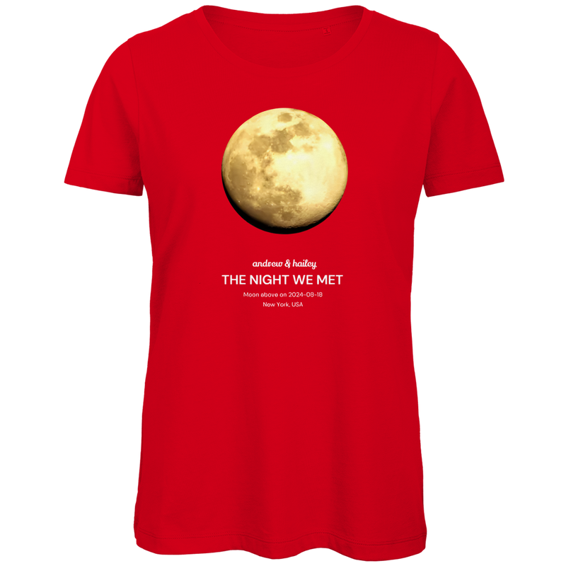 Damen Premium Bio T-Shirt Moon