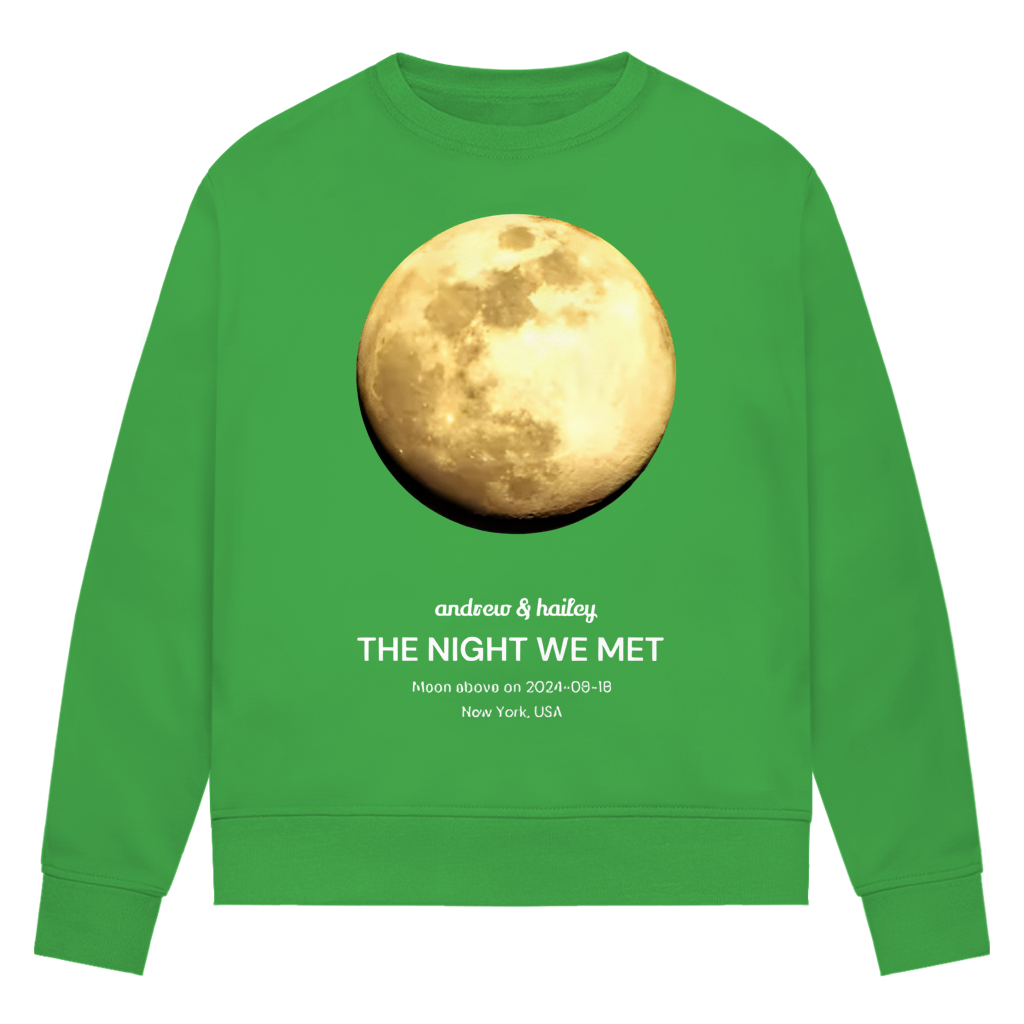 Damen Premium Bio Sweatshirt Moon