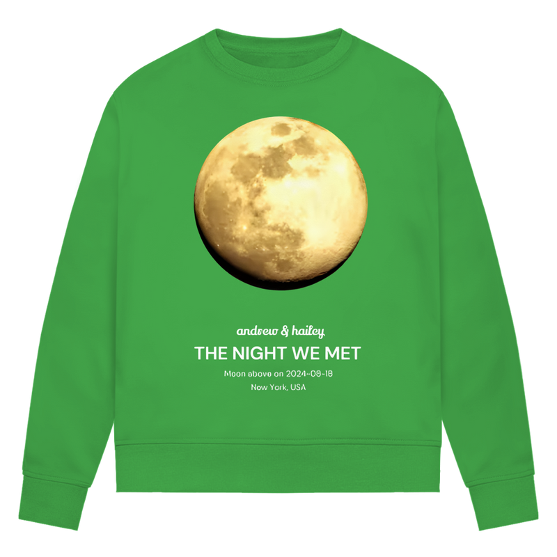 Damen Premium Bio Sweatshirt Moon