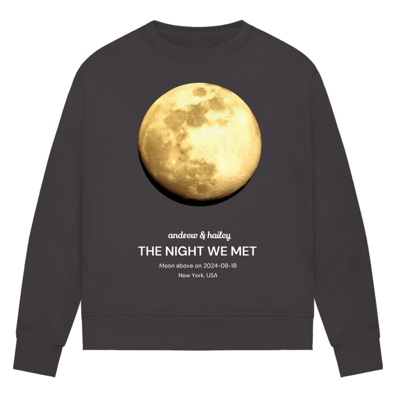 Damen Premium Bio Sweatshirt Moon