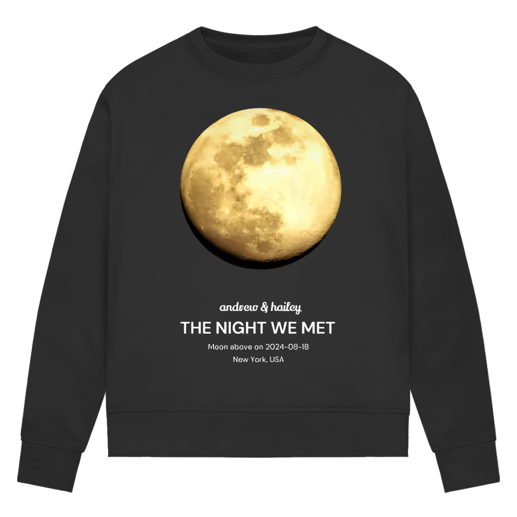 Damen Premium Bio Sweatshirt Moon
