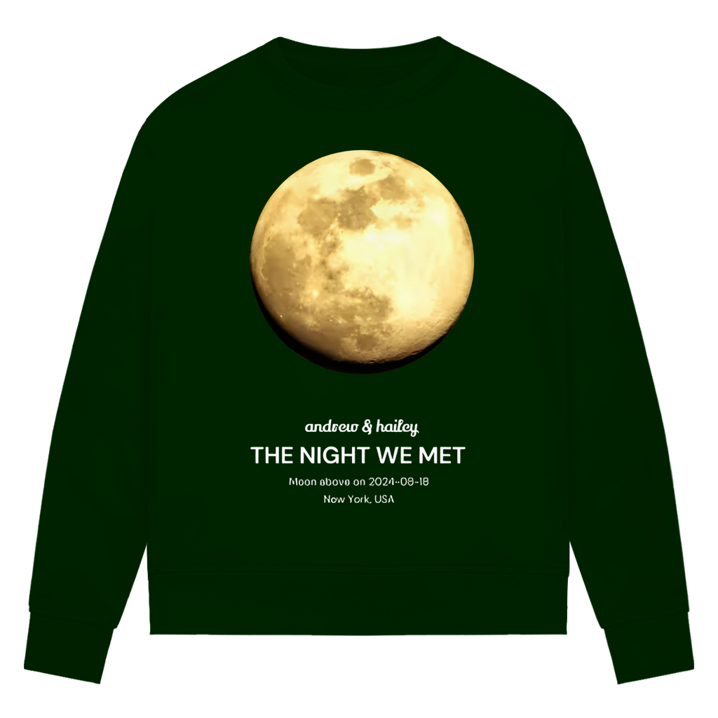 Damen Premium Bio Sweatshirt Moon