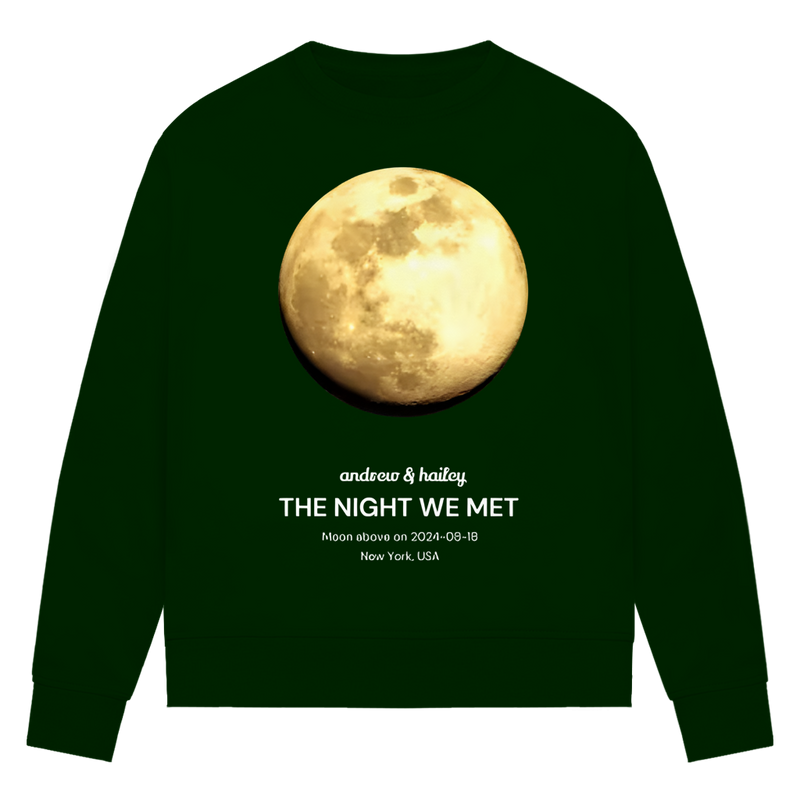 Damen Premium Bio Sweatshirt Moon