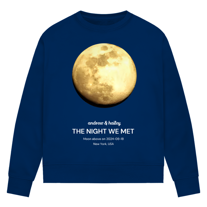 Damen Premium Bio Sweatshirt Moon