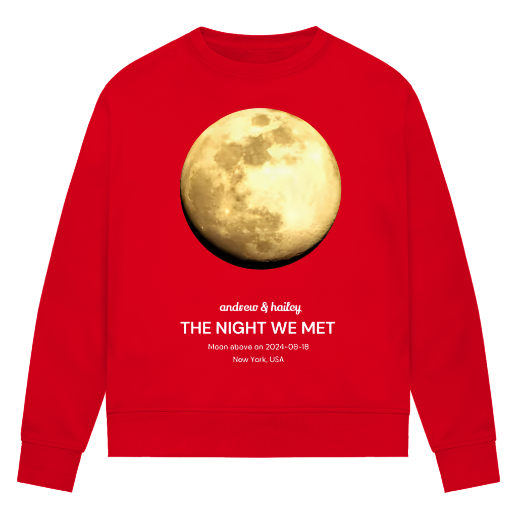 Damen Premium Bio Sweatshirt Moon