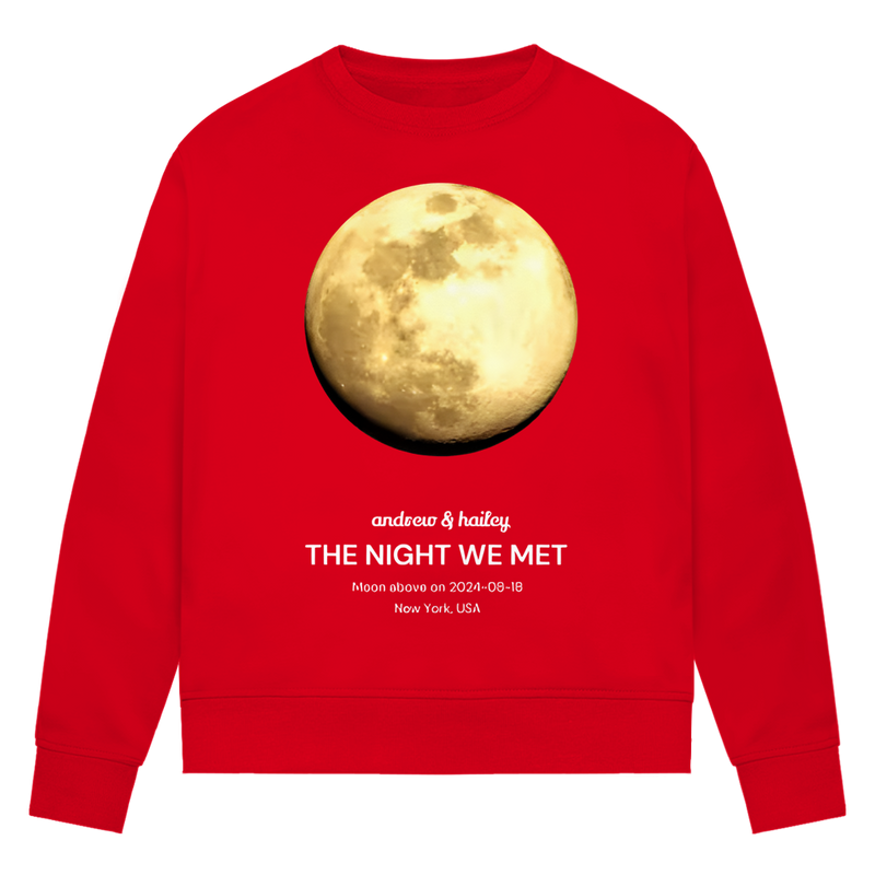 Damen Premium Bio Sweatshirt Moon