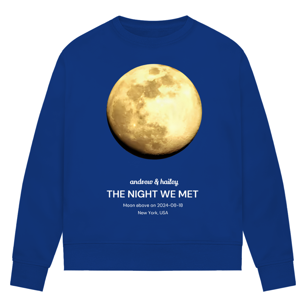 Damen Premium Bio Sweatshirt Moon
