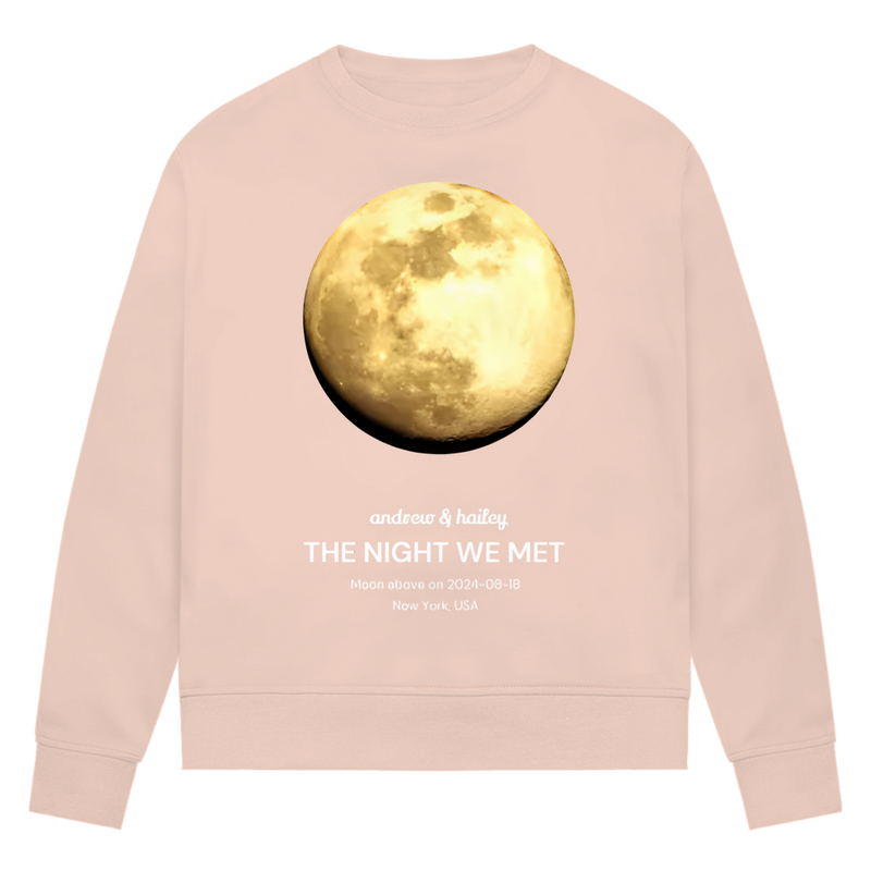 Damen Premium Bio Sweatshirt Moon