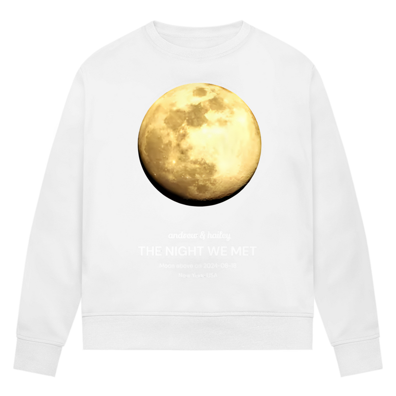 Damen Premium Bio Sweatshirt Moon