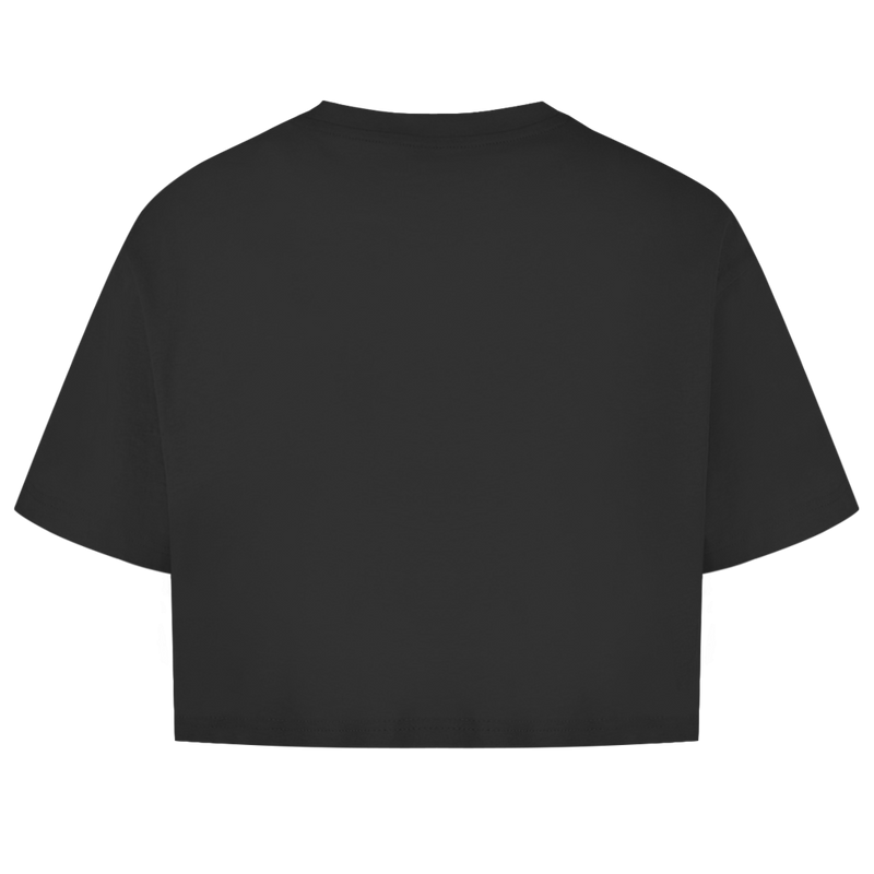 Damen Oversize Crop Top Moon