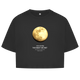 Damen Oversize Crop Top Moon