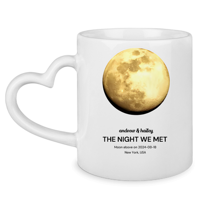 Tasse mit Herzhenkel Moon