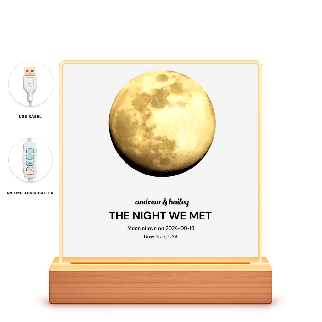 Beleuchteter Bilderrahmen Quadrat Moon