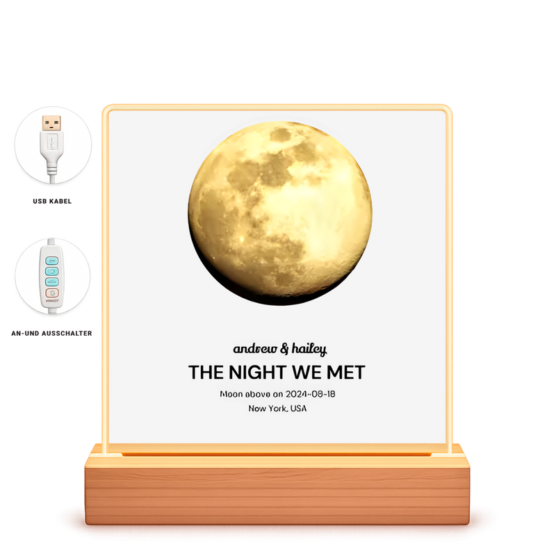 Beleuchteter Bilderrahmen Quadrat Moon