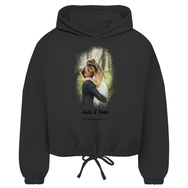 Damen Cropped Oversize Hoodie Noxraw