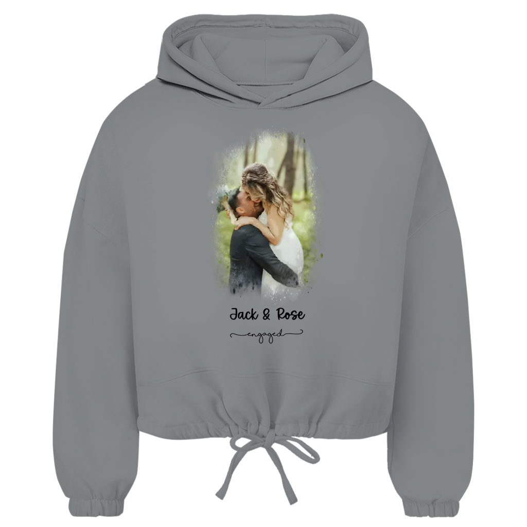 Damen Cropped Oversize Hoodie Noxraw