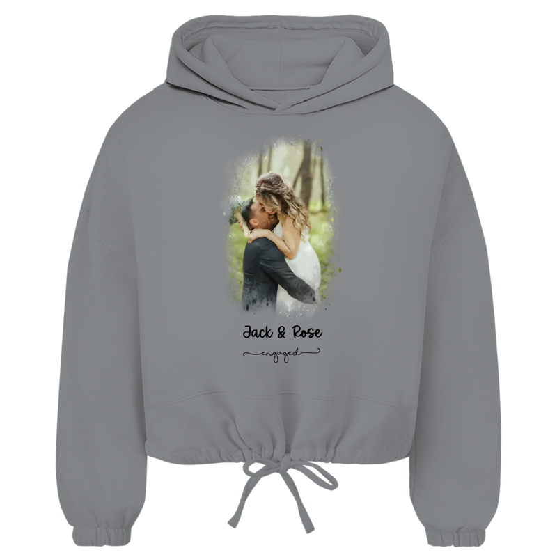 Damen Cropped Oversize Hoodie Noxraw