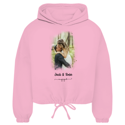 Damen Cropped Oversize Hoodie Noxraw