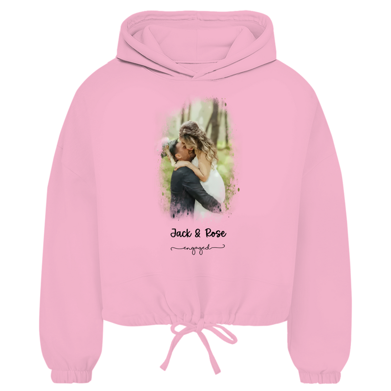 Damen Cropped Oversize Hoodie Noxraw
