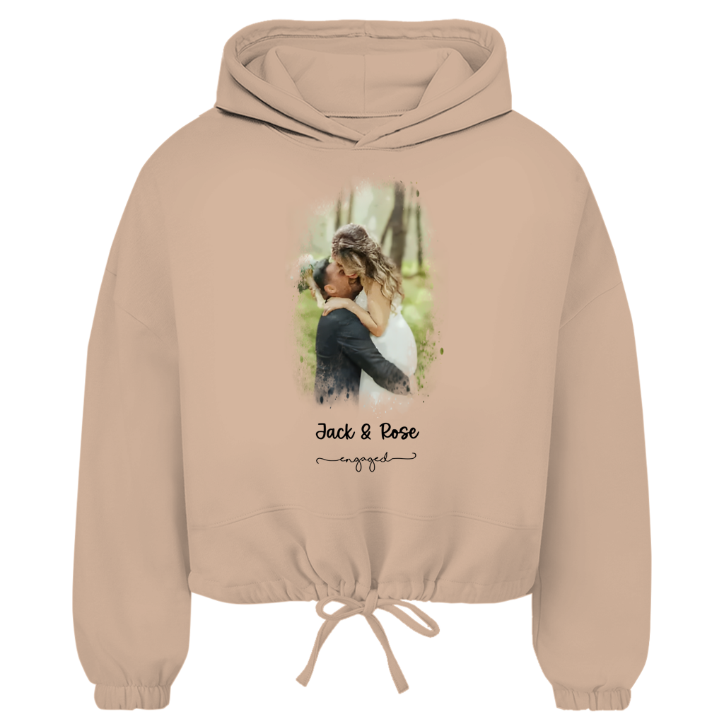 Damen Cropped Oversize Hoodie Noxraw