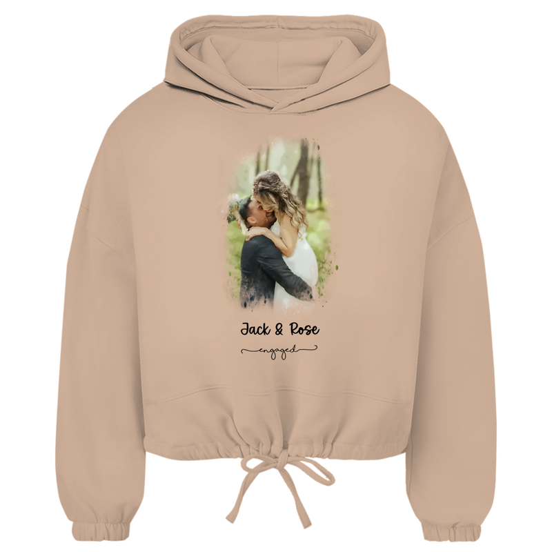 Damen Cropped Oversize Hoodie Noxraw