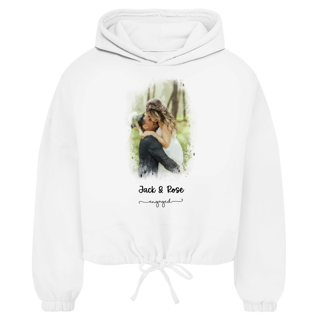 Damen Cropped Oversize Hoodie Noxraw