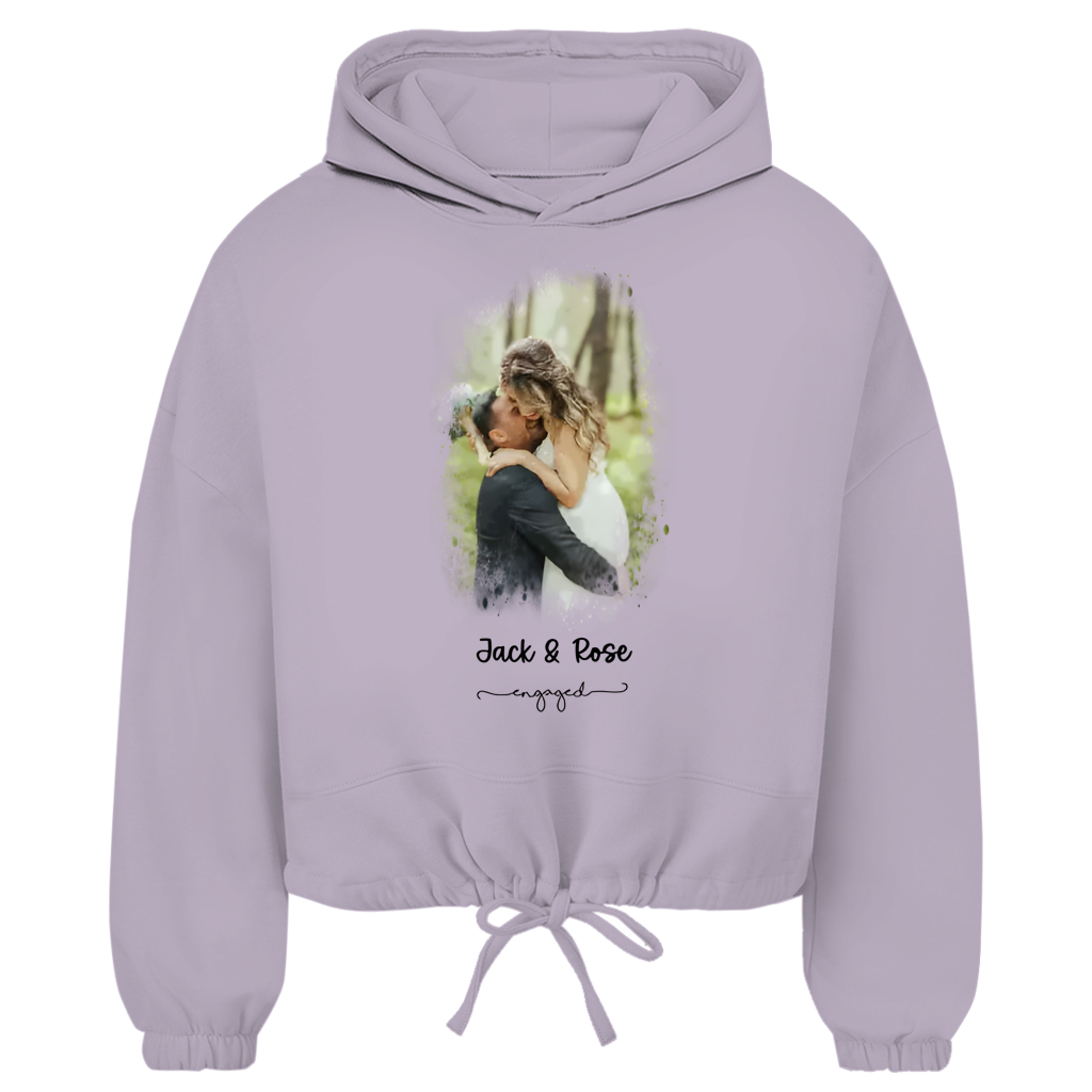 Damen Cropped Oversize Hoodie Noxraw