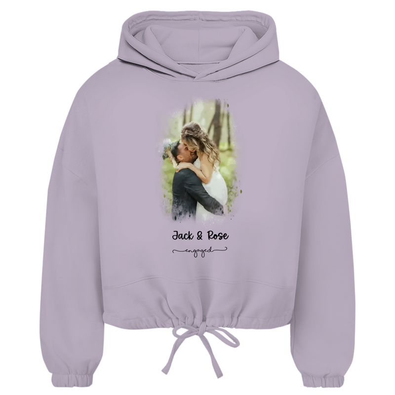 Damen Cropped Oversize Hoodie Noxraw