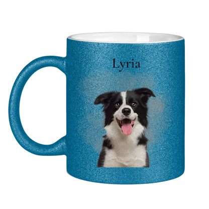 Personalisierte Glitzertasse