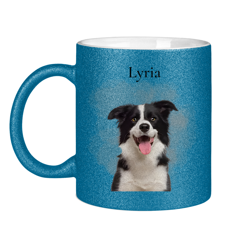Personalisierte Glitzertasse