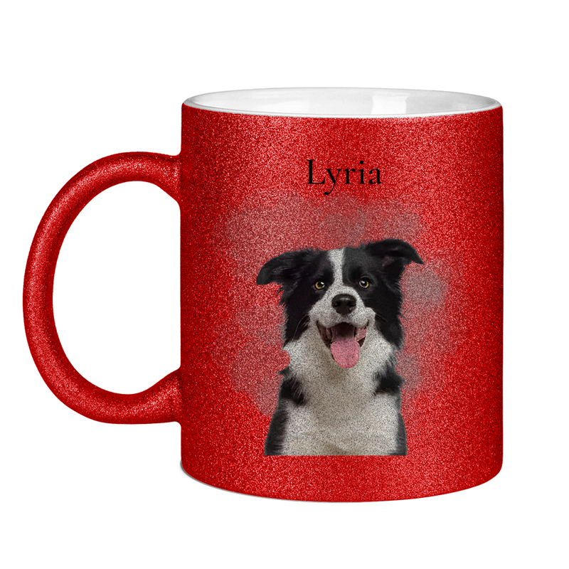 Personalisierte Glitzertasse
