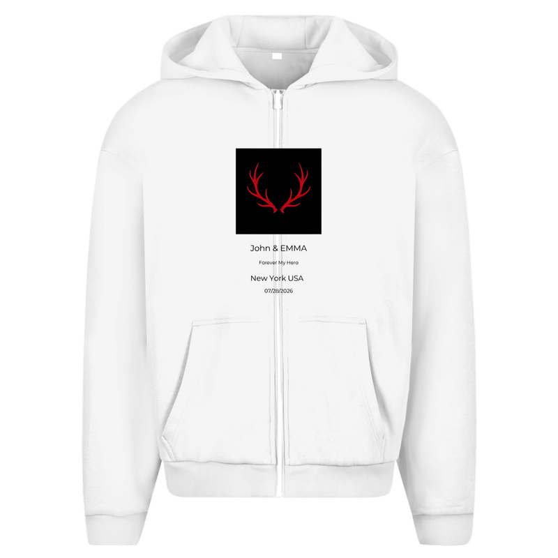Herren Oversize Zipper Hoodie Noxraw