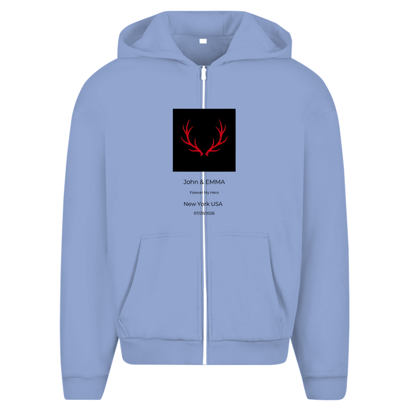 Herren Oversize Zipper Hoodie Noxraw