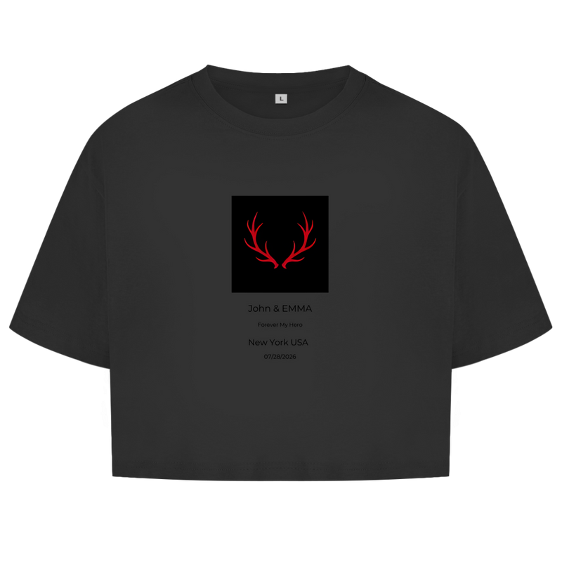 Damen Oversize Crop Top Noxraw