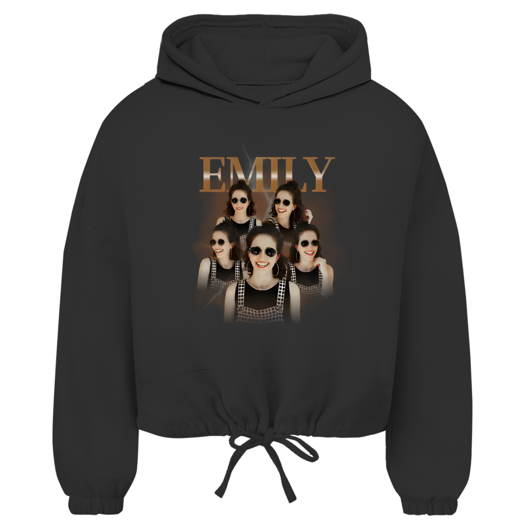 Damen Cropped Oversize Hoodie Noxraw