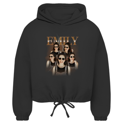 Damen Cropped Oversize Hoodie Noxraw