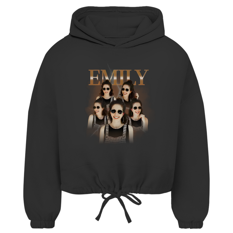 Damen Cropped Oversize Hoodie Noxraw