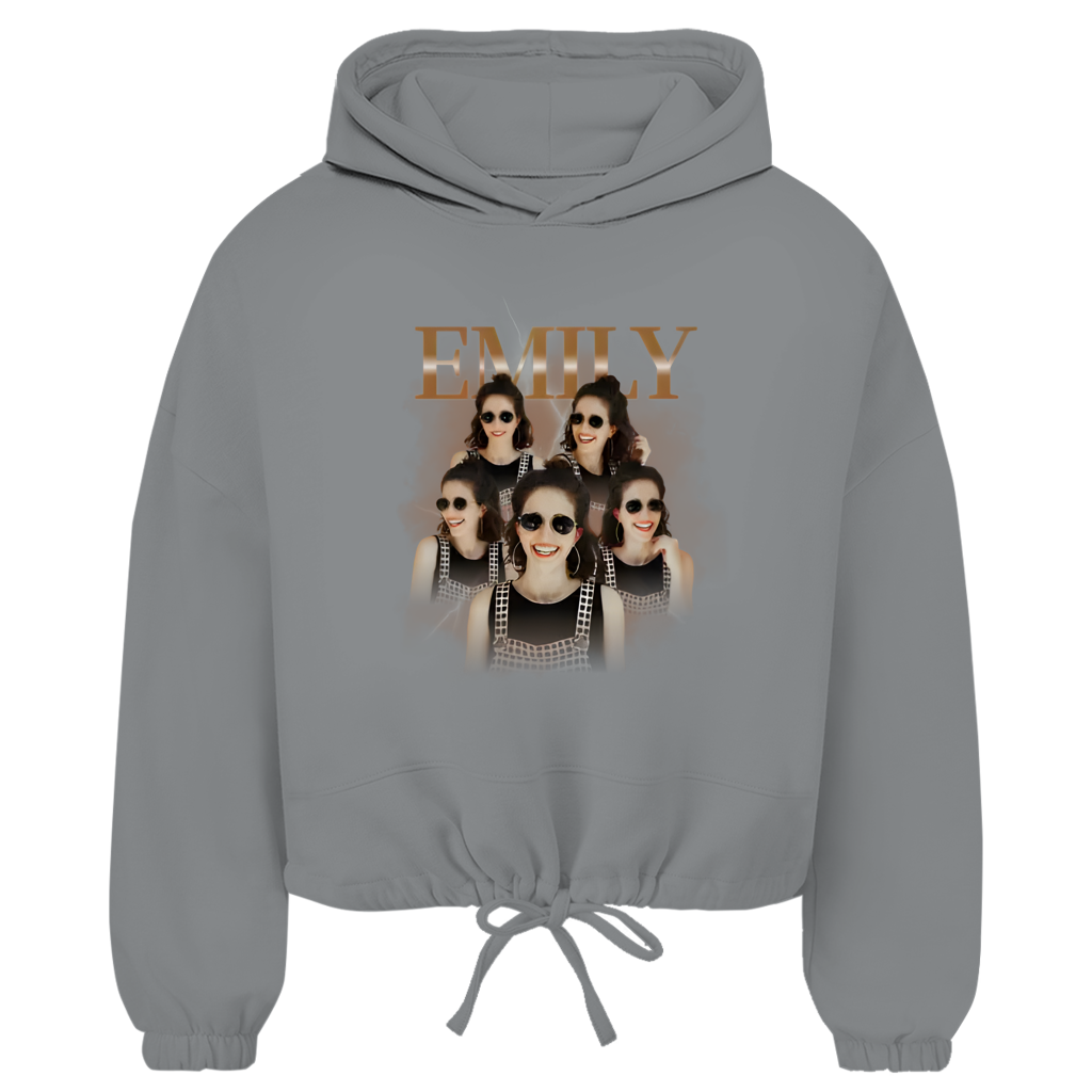 Damen Cropped Oversize Hoodie Noxraw