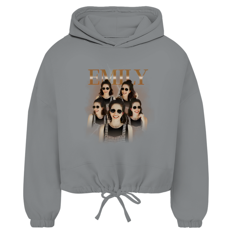 Damen Cropped Oversize Hoodie Noxraw