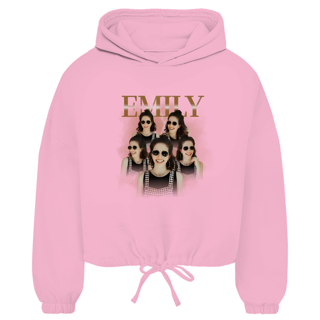 Damen Cropped Oversize Hoodie Noxraw