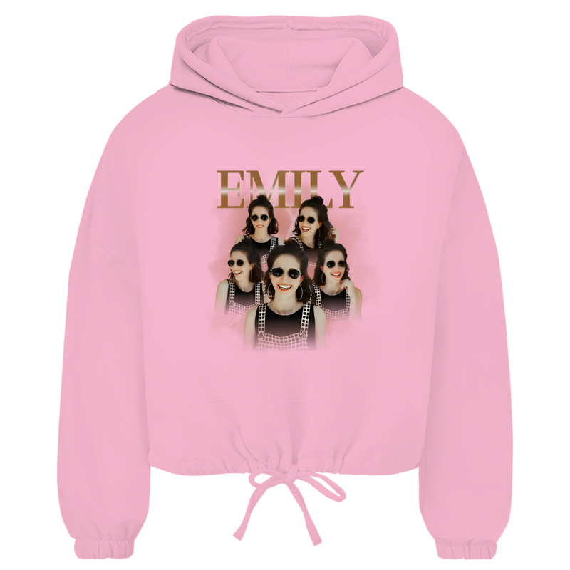 Damen Cropped Oversize Hoodie Noxraw