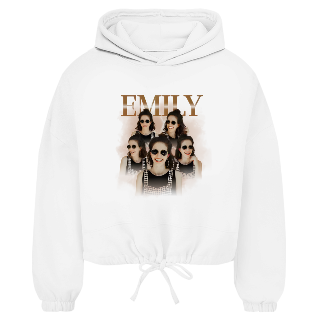Damen Cropped Oversize Hoodie Noxraw