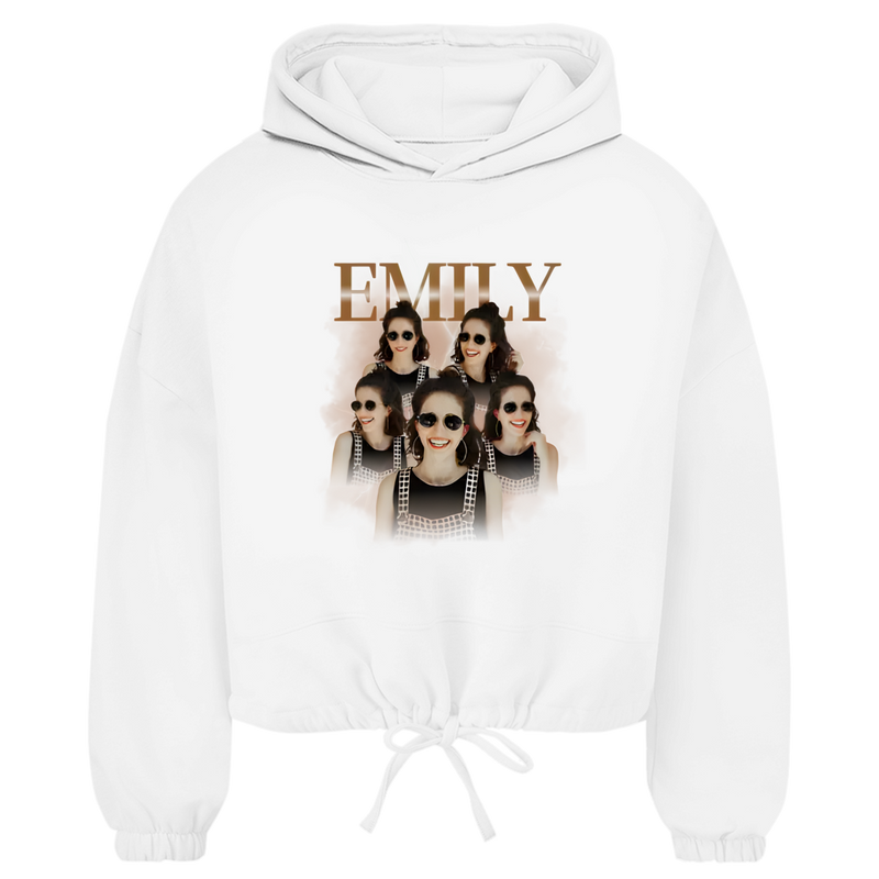 Damen Cropped Oversize Hoodie Noxraw