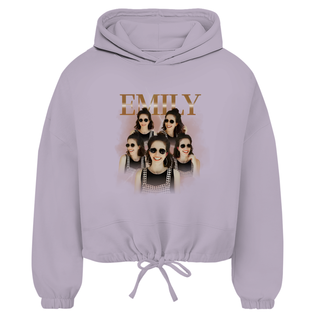 Damen Cropped Oversize Hoodie Noxraw