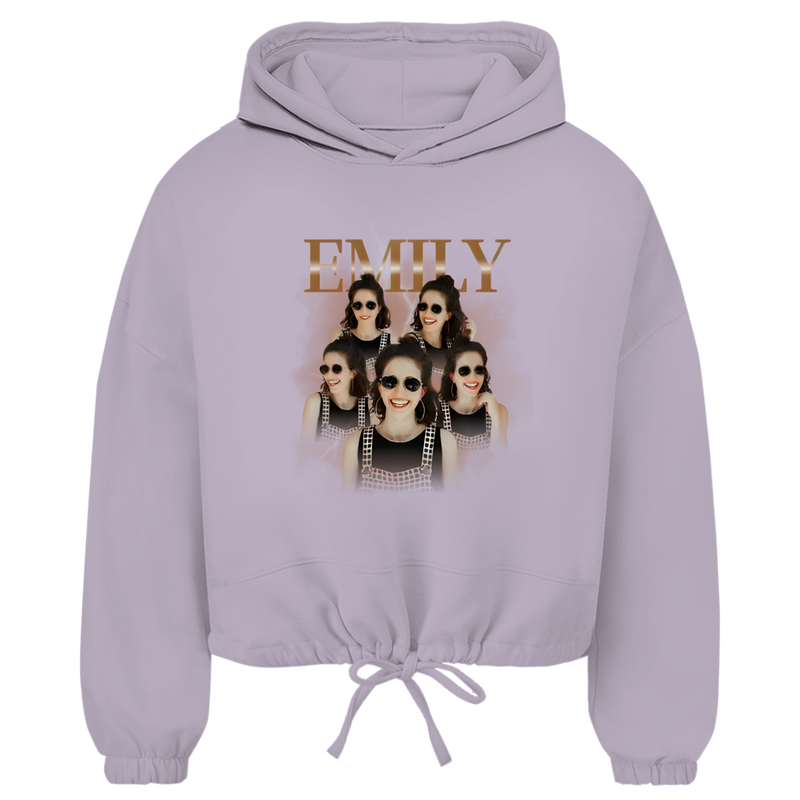 Damen Cropped Oversize Hoodie Noxraw
